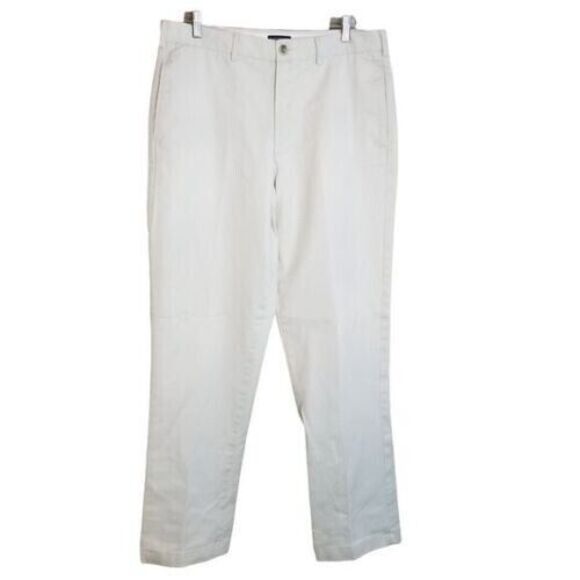 Lands End Womens Size 34 Long Tan Solid Chino Pants - Picture 7 of 9